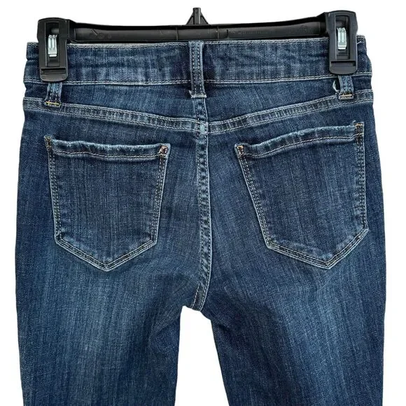 Eunina JRS SZ 1 Jude Skinny Ankle Jeans Mid-Rise Distressed Stretch Frayed Blue - Picture 6 of 11